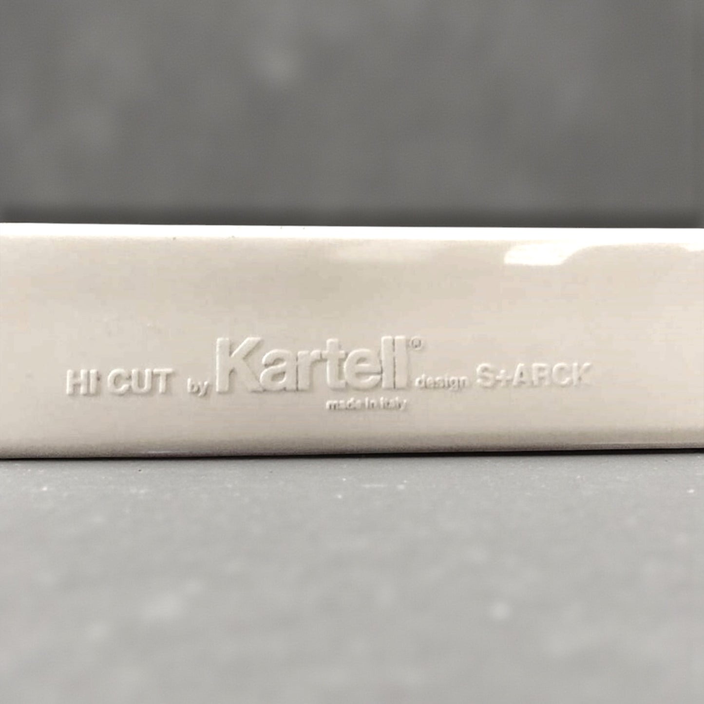 A Pair of Kartell Hi-Cut Chairs Starck White & transparent Violet & Green Tops