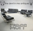 1970s Pieff Alpha lounge suite in original black leather with polished chrome frames, attributed to Tim Bates.