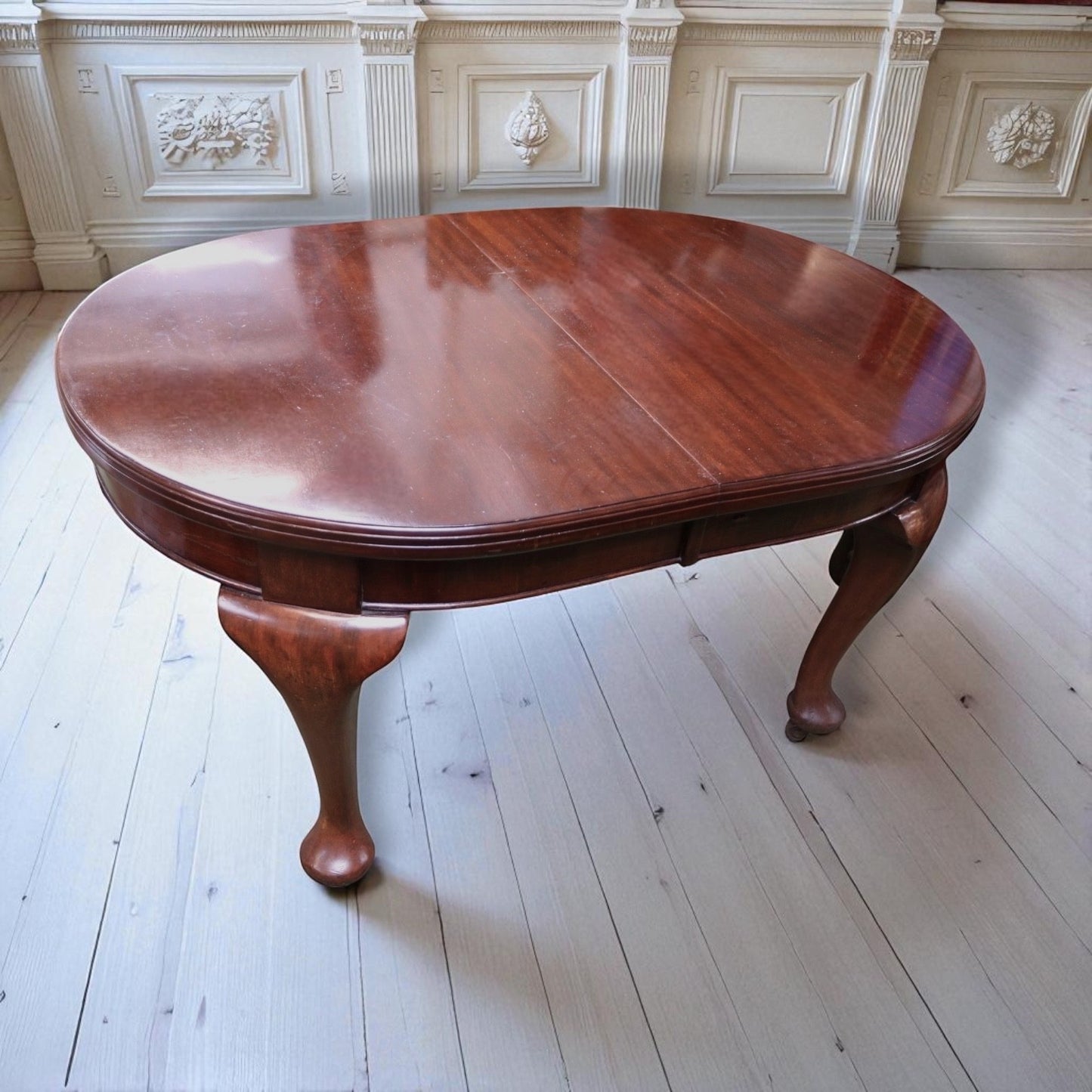 Antique Mahogany Dining Set – 10ft Wind-Out Table & 8 Balloon Back Chairs c1900