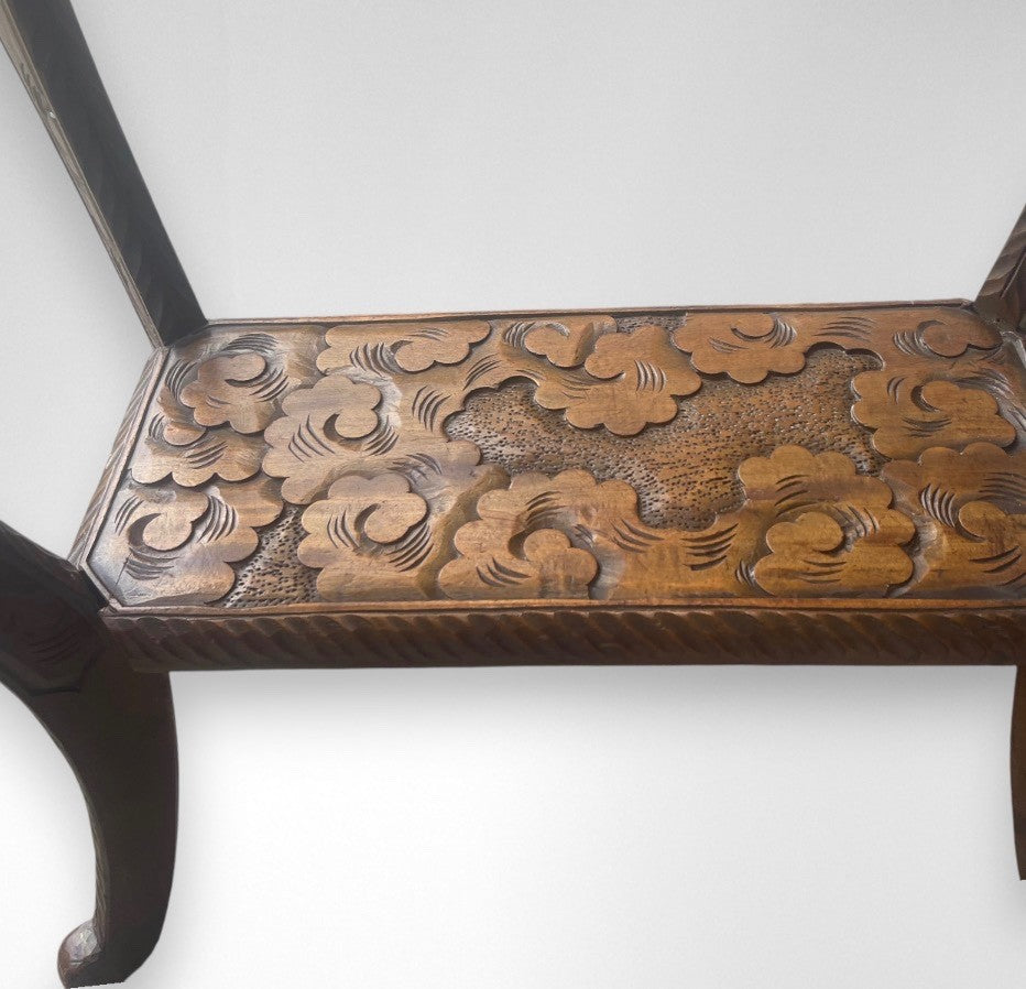 Antique Rare Liberty & Co Japanese Carved Dragon Table Arts & Crafts 1905