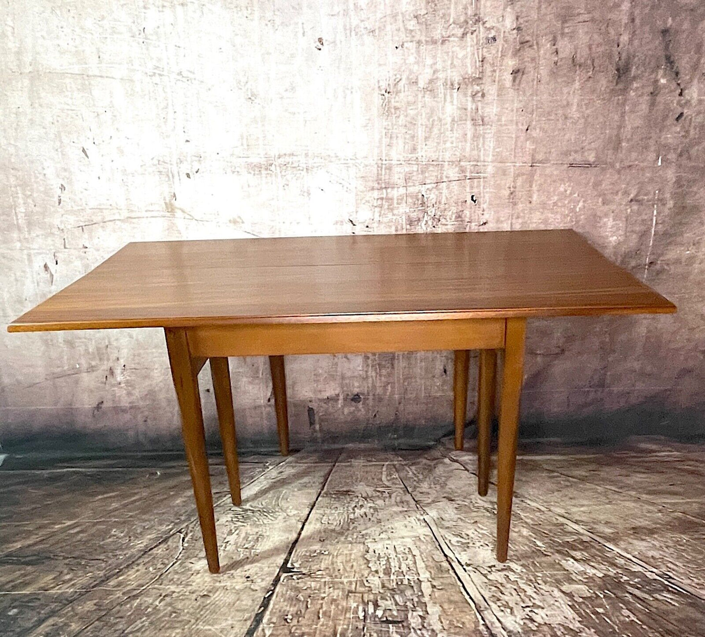 Mid Century Single Drop Leaf Teak Table Tapered With Gate Legs 1950/60's