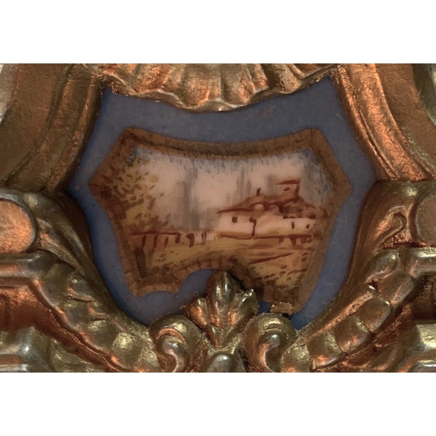 Pair of Antique French Ormolu & Porcelain Candlesticks Hand-Painted Landscape Panels – Rococo Revival, c. 1880–1900