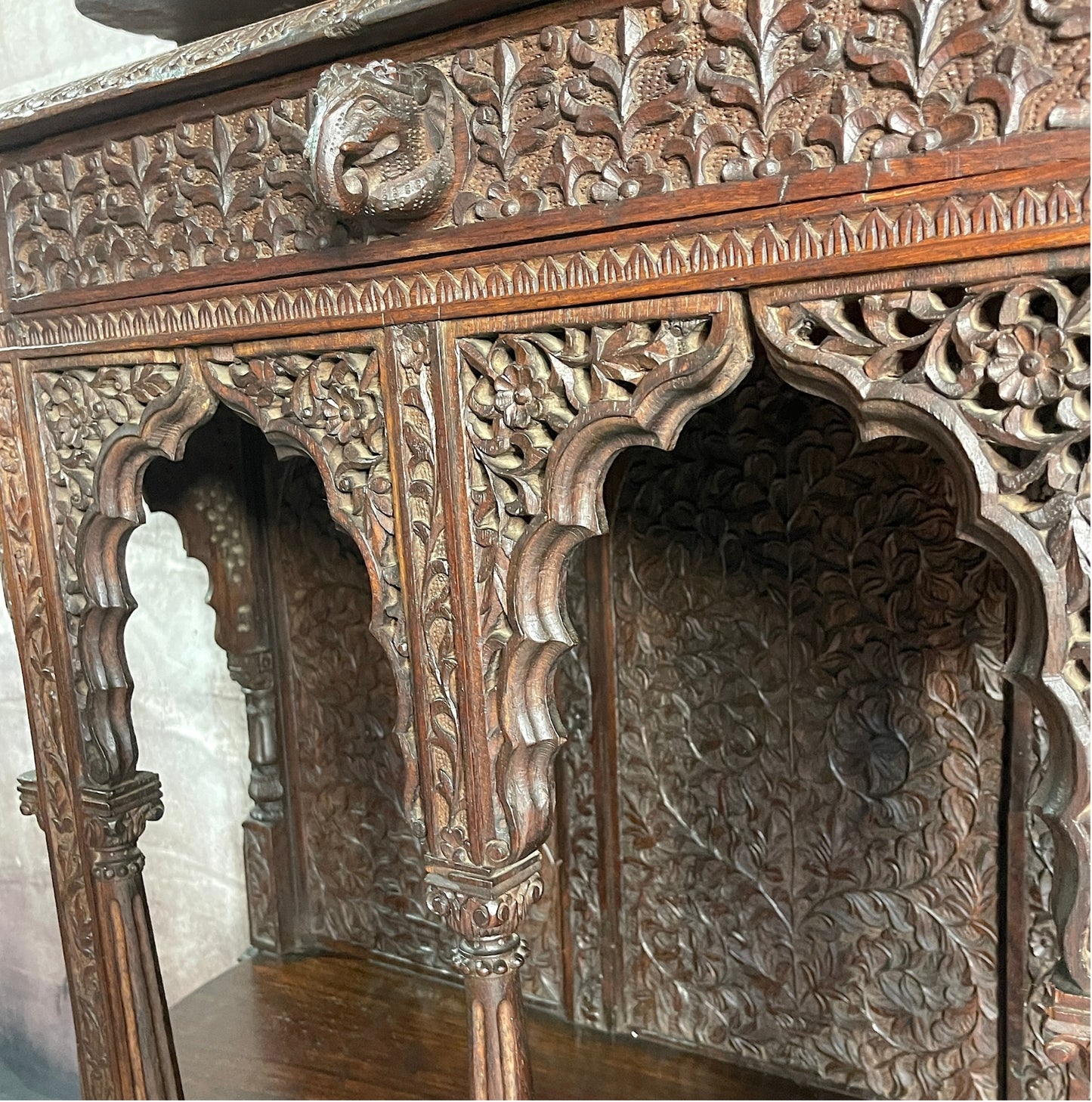 Anglo Indian Hand-Carved Hardwood Chiffonier c1880