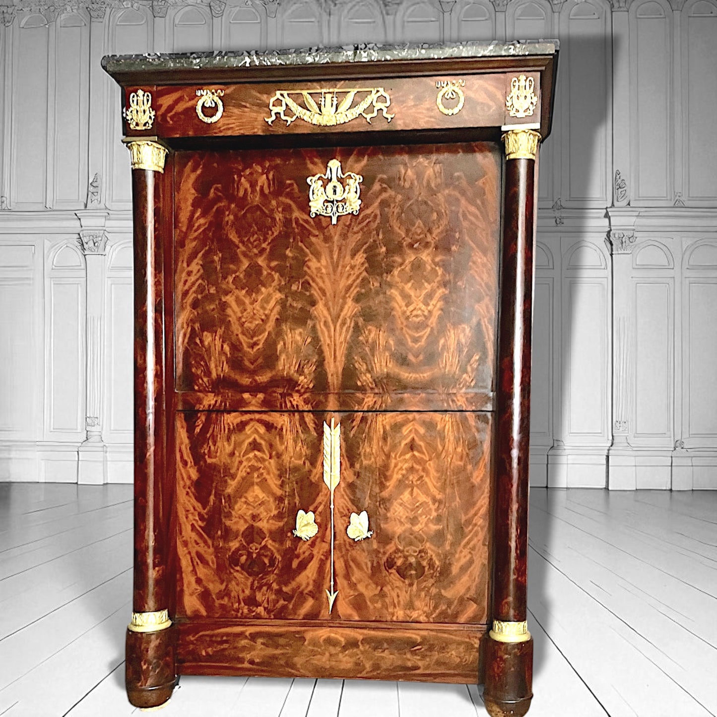 French Empire Secrétaire à Abattant, c.1805–1815 Attributed to the circle of Jacob-Desmalter.