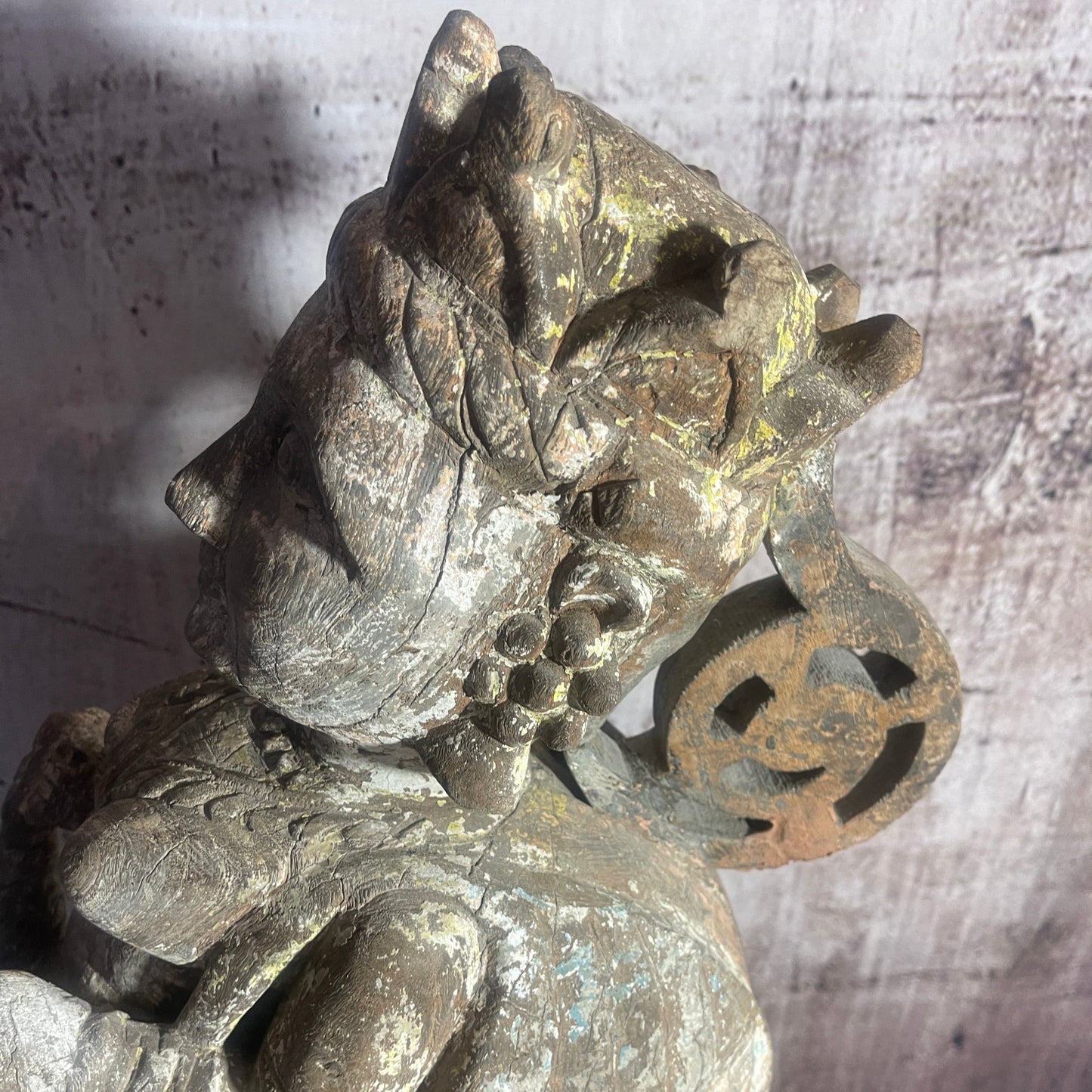 17th century Patan Gujarat large angel corbel sculpture