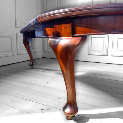 Large Victorian Antique Rare Bespoke Extending Table 10ft Large Cabriole Legs