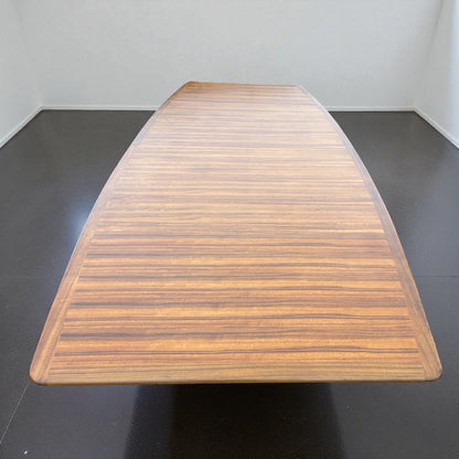 Pieff Tavola Executive Rosewood and Chrome Table designed by Tim Bates, c.1975,
