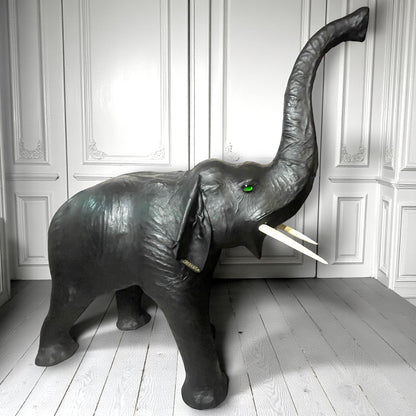 Antique Leather Full Size Baby Elephant for Harrods 1880