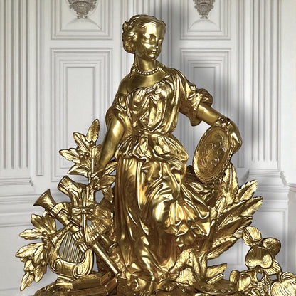 Henri Picard Antique Athena Ormolu Mantel Clock c1850–1860.