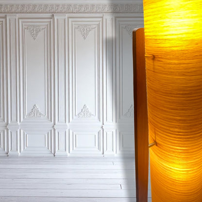 Vintage rocket floor lamp fibreglass & teak - Novoplast