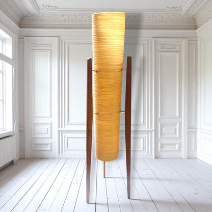 Vintage rocket floor lamp fibreglass & teak - Novoplast