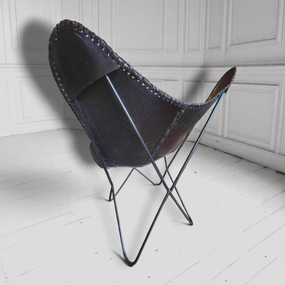 Original 1960s Leather Butterfly, BKF, Hardoy Chair Mid-Century Classic