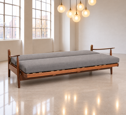 Mid Century Scandart Sofa Bed Vintage 1960's Beautifully Restored Reupholstered