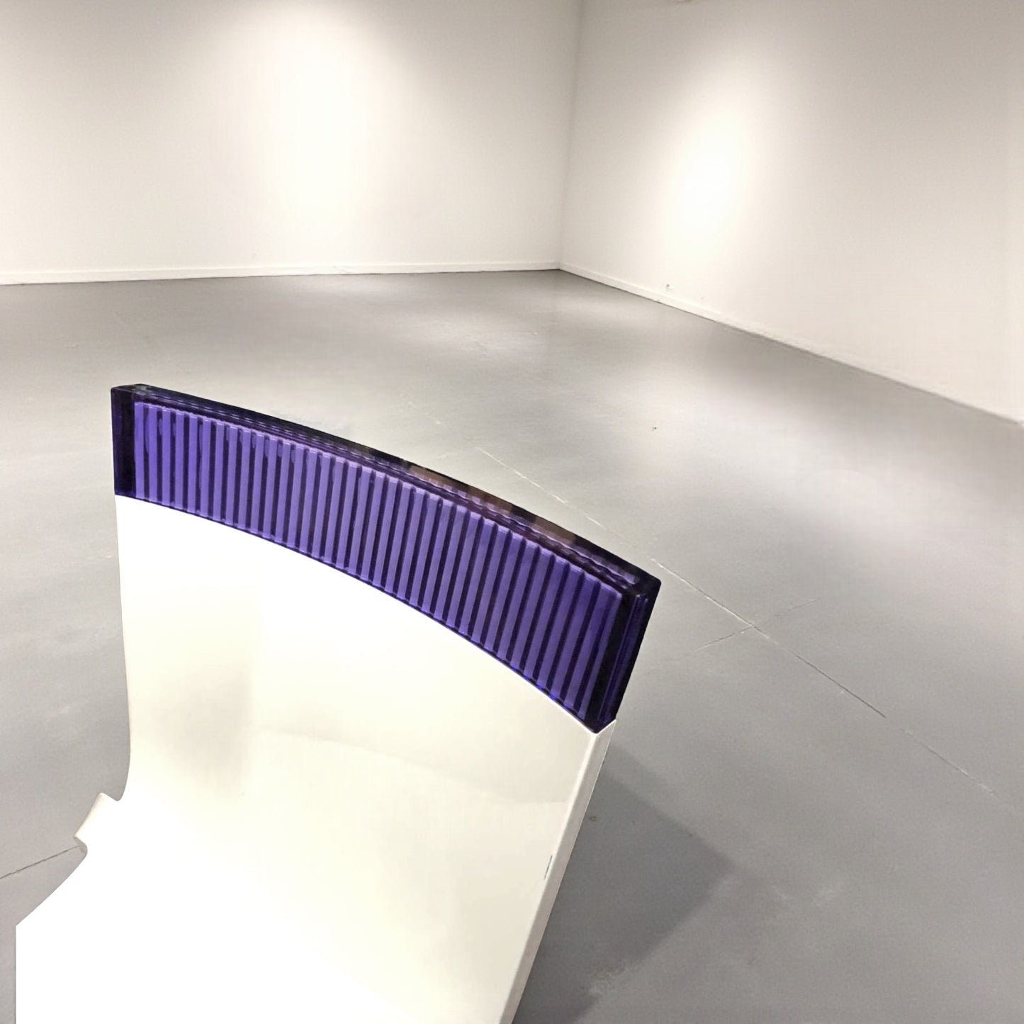 A Pair of Kartell Hi-Cut Chairs Starck White & transparent Violet & Green Tops