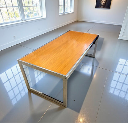 Howard Miller for MDA Chrome & Teak Coffee Table c.1970 British Modernist