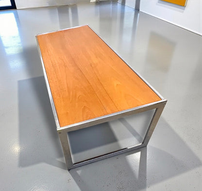 Howard Miller for MDA Chrome & Teak Coffee Table c.1970 British Modernist