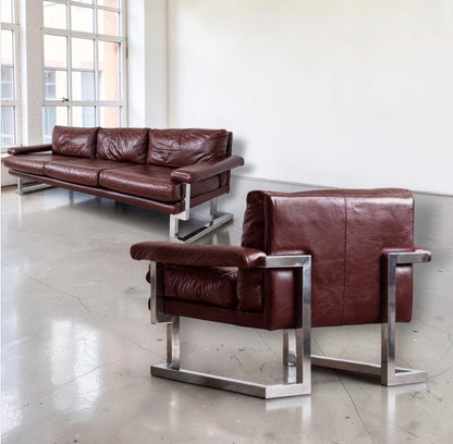 Mid Century Pieff Mandarin 3-Seater Sofa & Pair of Armchairs Tim Bates, 1970s