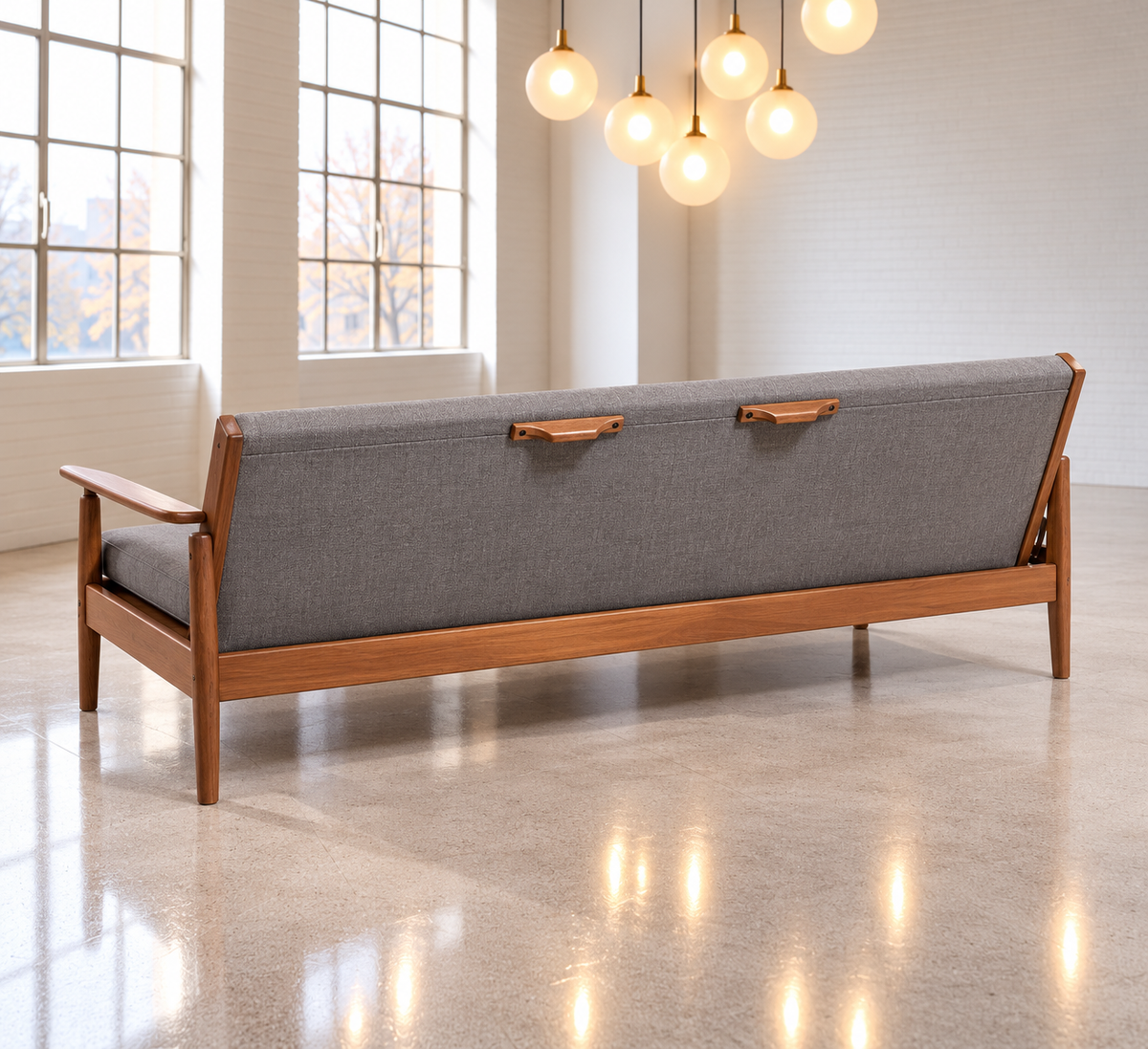 Mid Century Scandart Sofa Bed Vintage 1960's Beautifully Restored Reupholstered