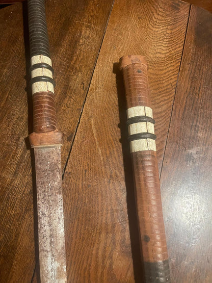 A rare and authentic African disguised sword cane, dated to c. 1920–40,