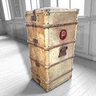 Art Deco 1920s Wardrobe Trunk Gentleman’s Antique Luggage Chest, Vintage Steamer