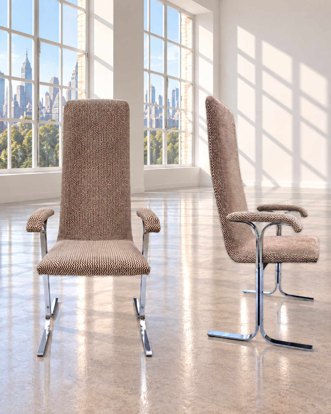 Set of Six Pieff Lisse High-Back Chairs by Tim Bates, 1970s