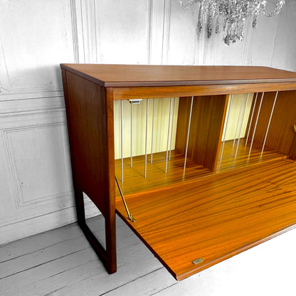 Mid Century Teak Vinyl, Record Cabinet, Sideboard