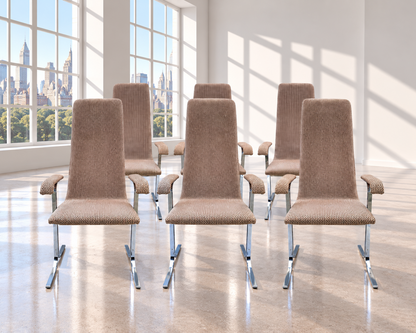 Set of Six Pieff Lisse High-Back Chairs by Tim Bates, 1970s