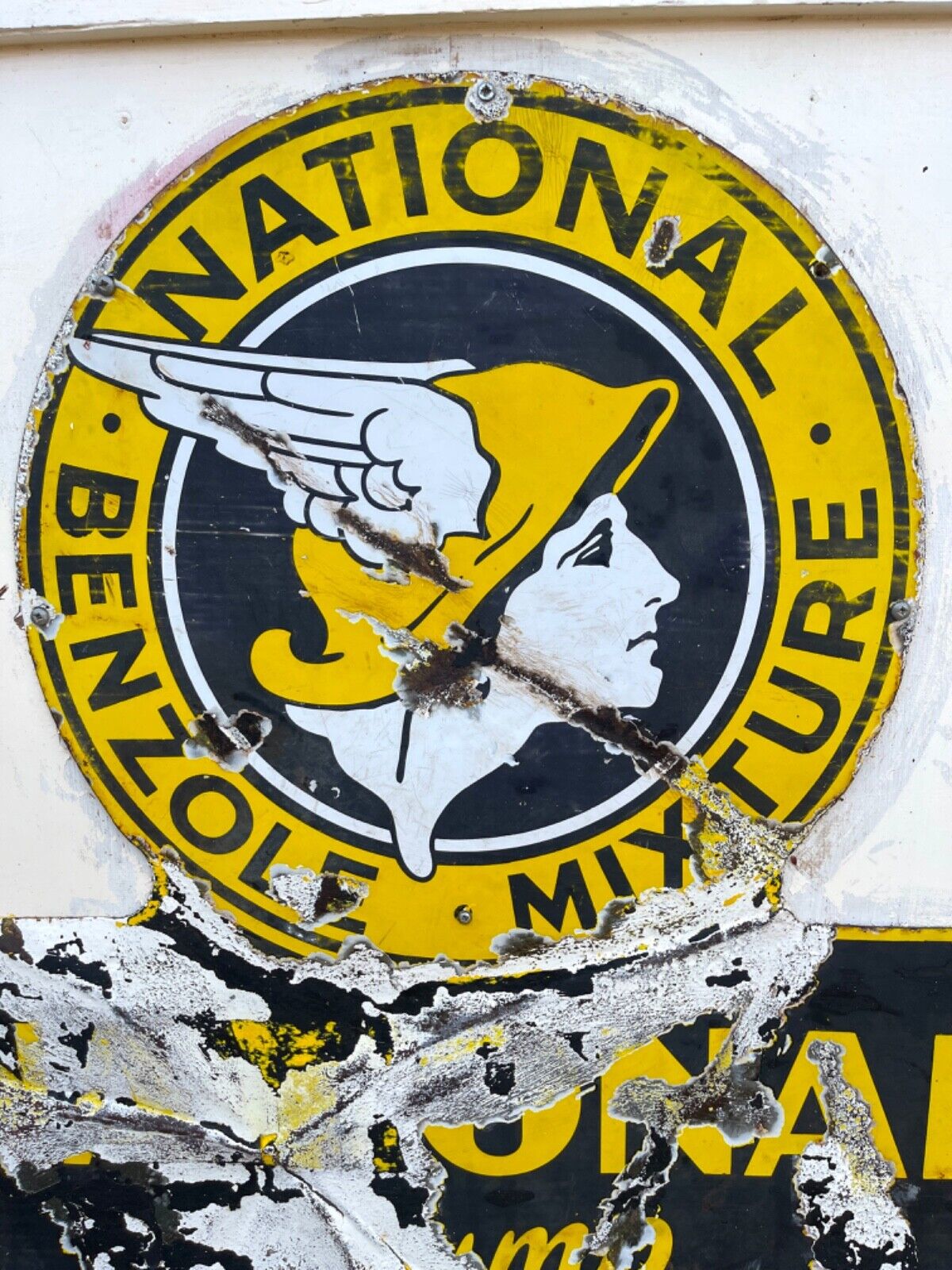 Original 1930's enamel sign National Benzole