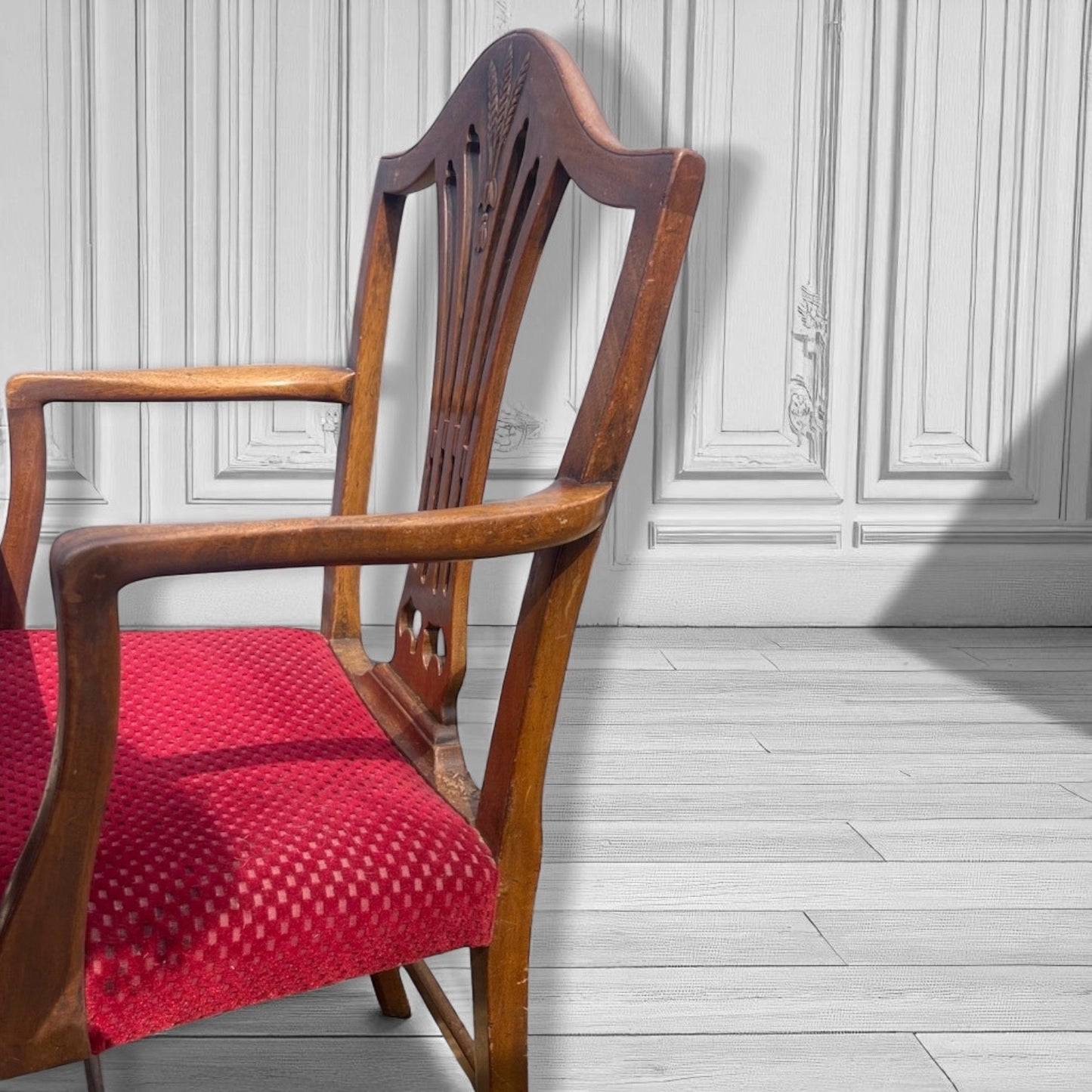 Set of 6 Antique Hepplewhite Style Dining Chairs (c.1800–1830) inc 2 carvers