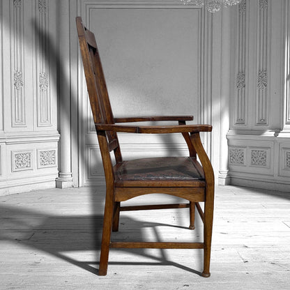 Set of 6 arts & crafts chairs by e a Taylor Wylie & Lochhead, Glasgow 1905.