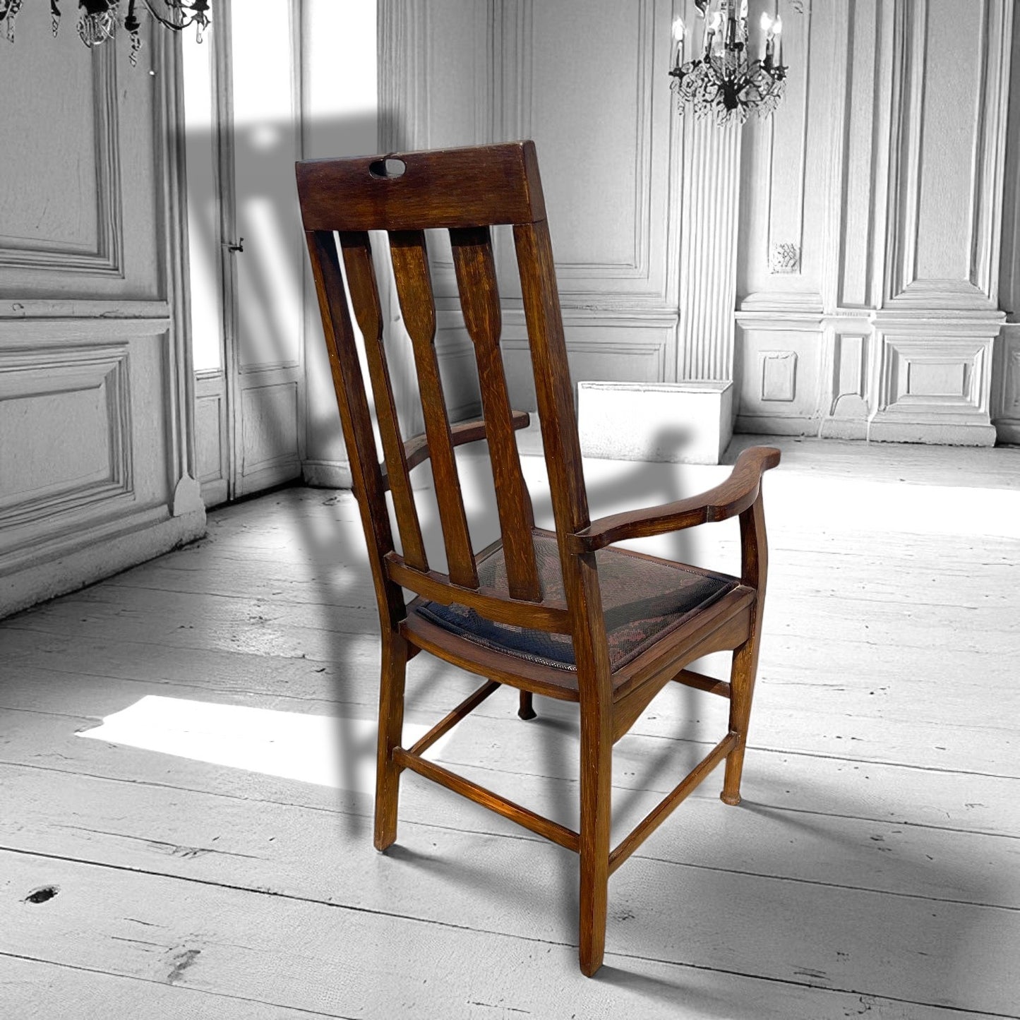 Set of 6 arts & crafts chairs by e a Taylor Wylie & Lochhead, Glasgow 1905.