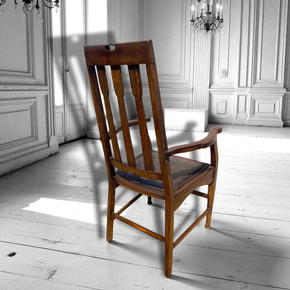 Set of 6 arts & crafts chairs by e a Taylor Wylie & Lochhead, Glasgow 1905.