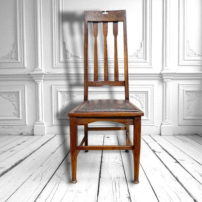 Set of 6 arts & crafts chairs by e a Taylor Wylie & Lochhead, Glasgow 1905.