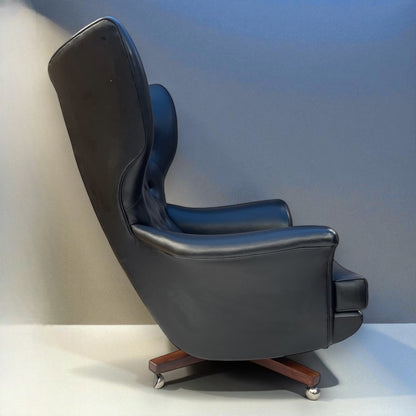 G Plan 6250 “Blofeld” Chair &amp; 6251 Footstool original 1960s production.