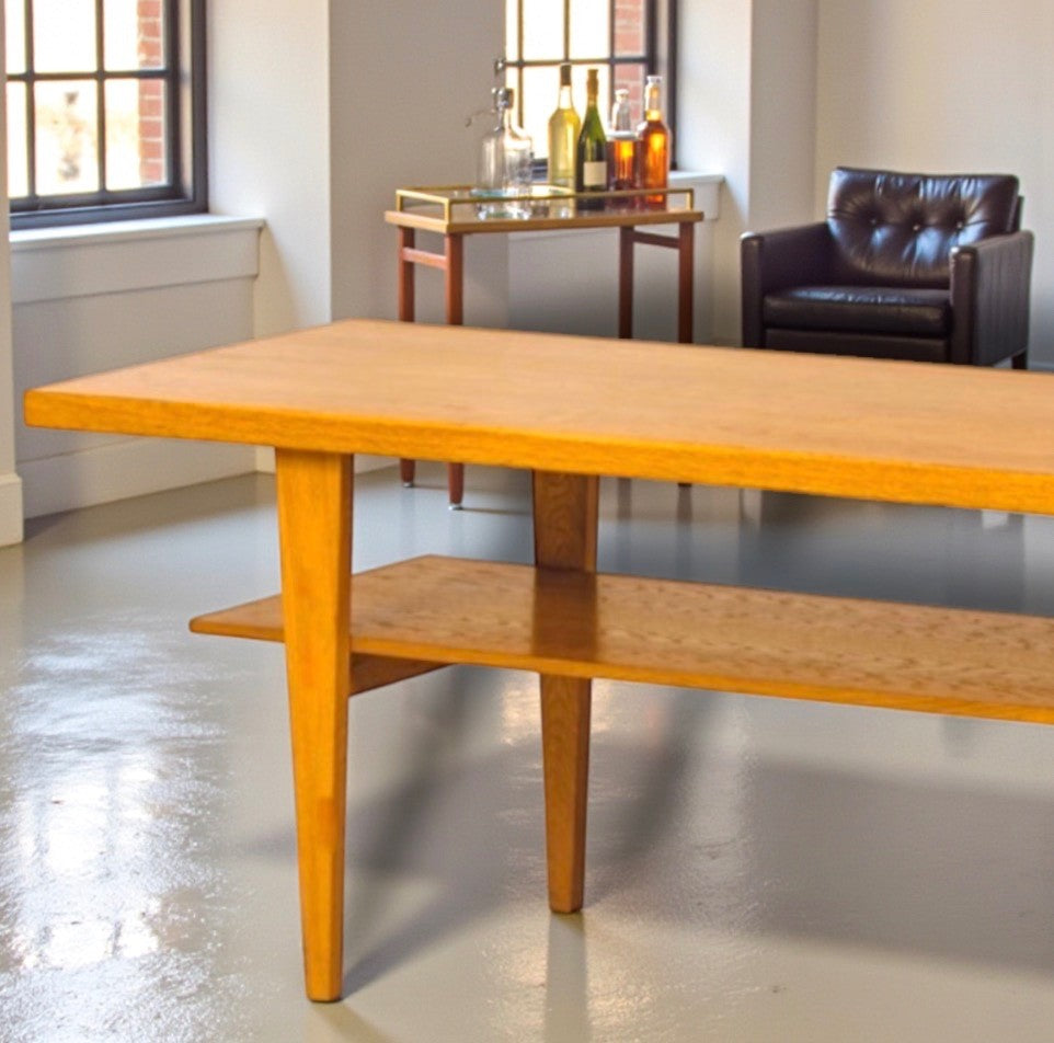 Mid Century Danish Large Oak Coffee Table 1960s, possibly Børge Mogensen
