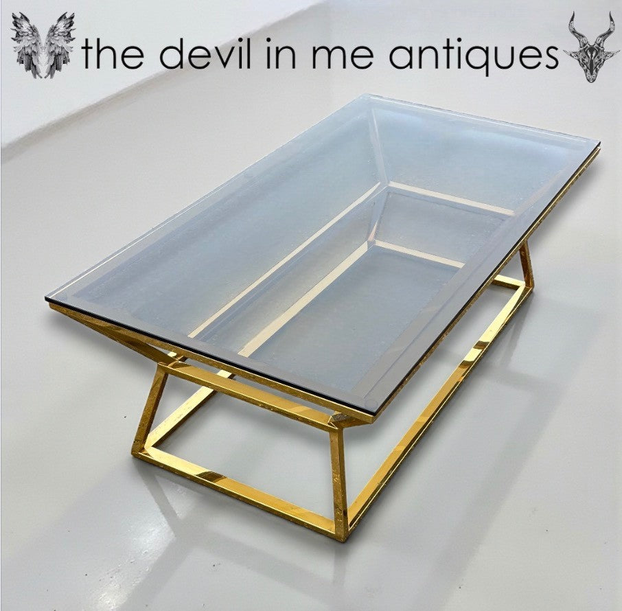 Hollywood Regency 70’s Vintage Smoked Glass Coffee Table in Style of Romeo Rega