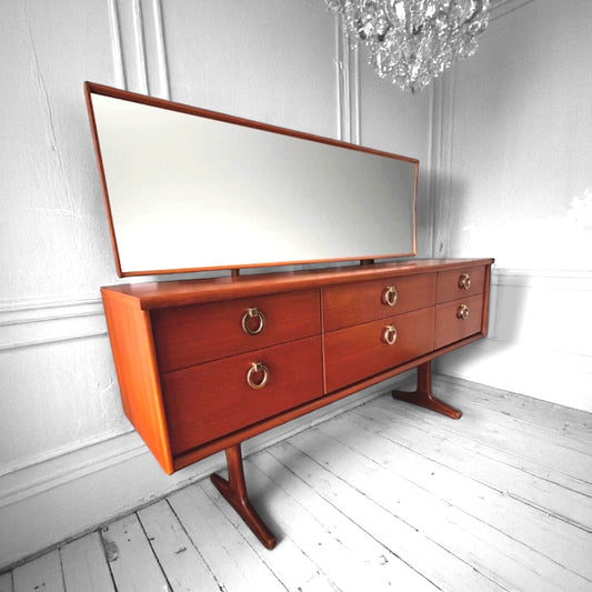 Mid Century Austin Suite Teak Dressing table and Rare Matching Chair