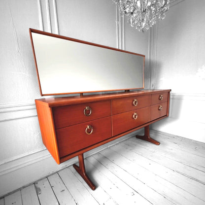 Mid Century Austin Suite Teak Dressing table and Rare Matching Chair