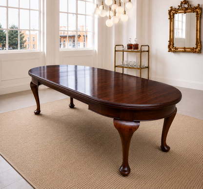 Large Victorian Antique Rare Bespoke Extending Table 8ft x 4ft  Large Cabriole Legs