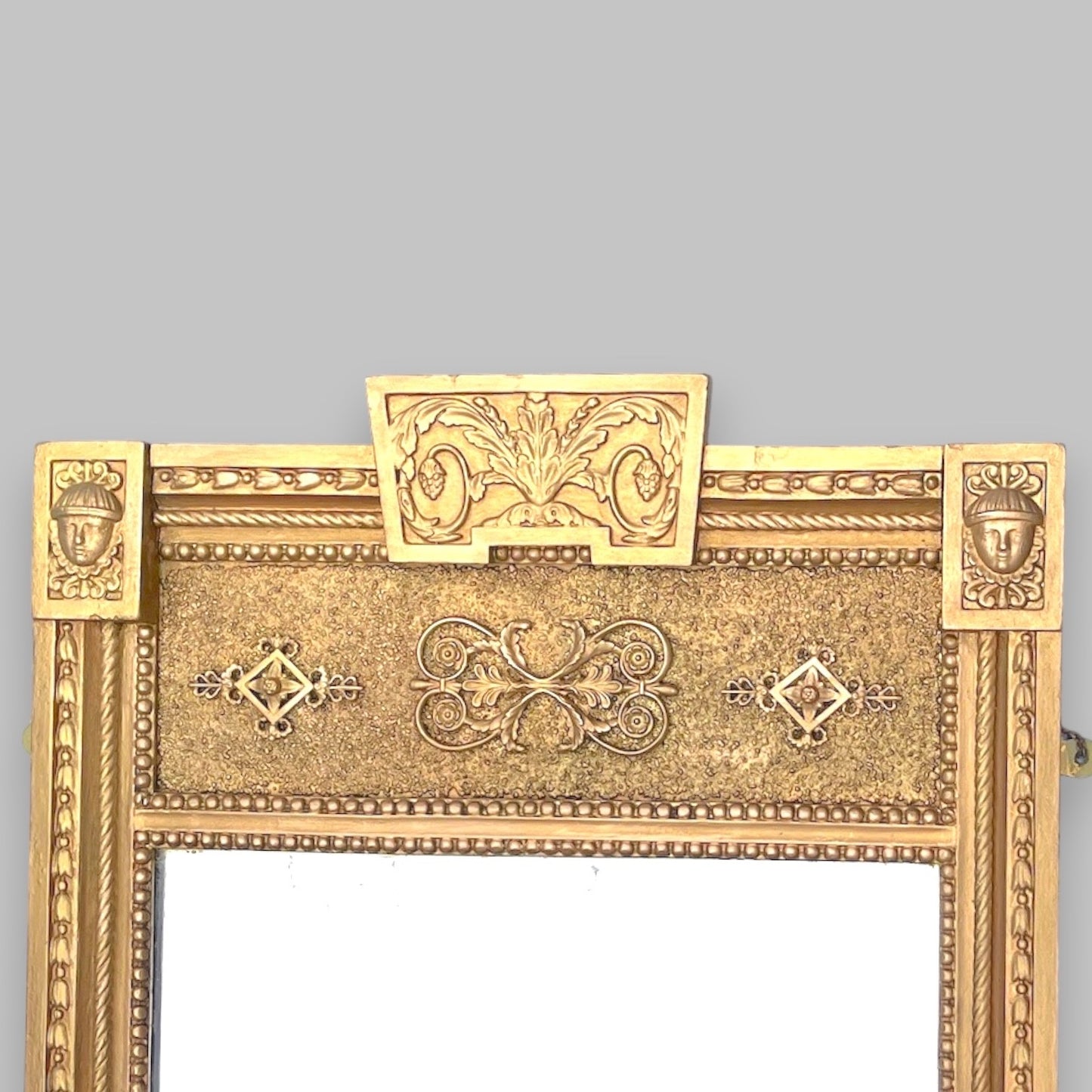 Large Tall Antique Regency Giltwood decorative Pier Mirror 1820 Mercury Plate