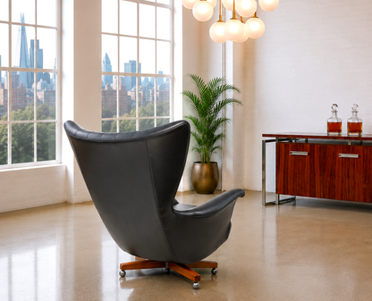 An Original Vintage G Plan 6250 “Blofeld” Swivel Armchair with Matching Footstool 6251 Iconic James Bond Chair
