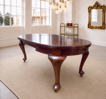 Large Victorian Antique Rare Bespoke Extending Table 8ft x 4ft  Large Cabriole Legs