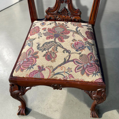 Antique Edwardian Chippendale Mahogany Extending Dining Table,8 Chairs 2 Carvers