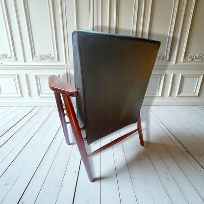 Mid Century Modern Robin Day Hille Mahogany Desk Lounge Arm Chair