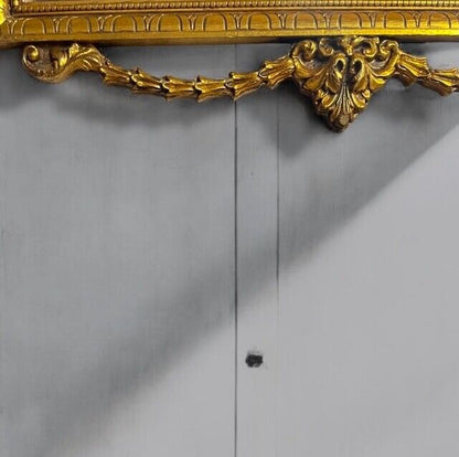 Large Antique Regency Adams Style Gilt Decorative Bevelled Mirror
