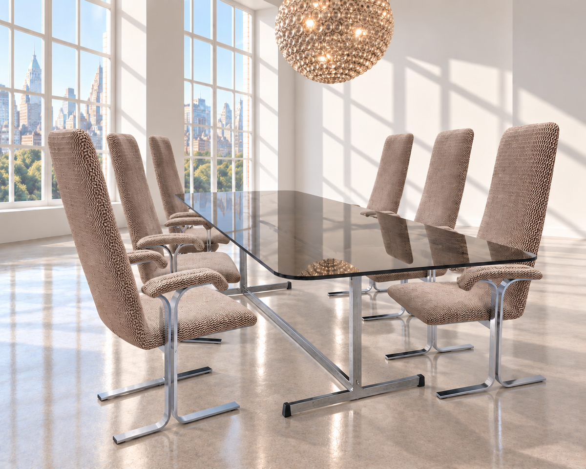 Set of Six Pieff Lisse High-Back Chairs by Tim Bates, 1970s