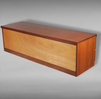 Rare White & Newton Teak Record Cabinet Low Sideboard Media Console 153cm Mid Century Modern