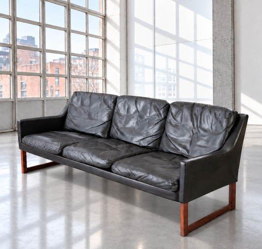 Rudolf Bernd Glatzel for Kill International Leather Sofa 1960's