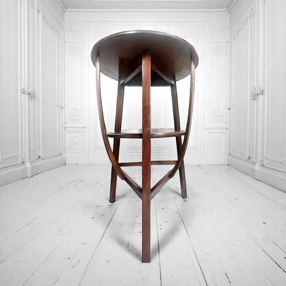Art Deco early Modernist mahogany round side table