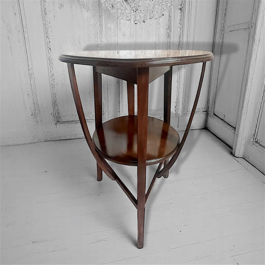 Art Deco early Modernist mahogany round side table